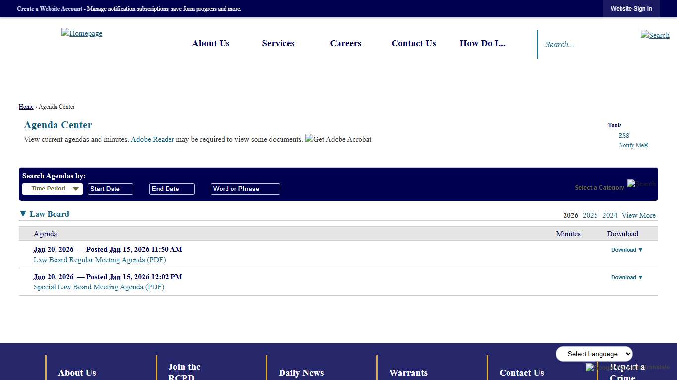 Agenda Center • Riley County Police Department, KS • CivicEn
